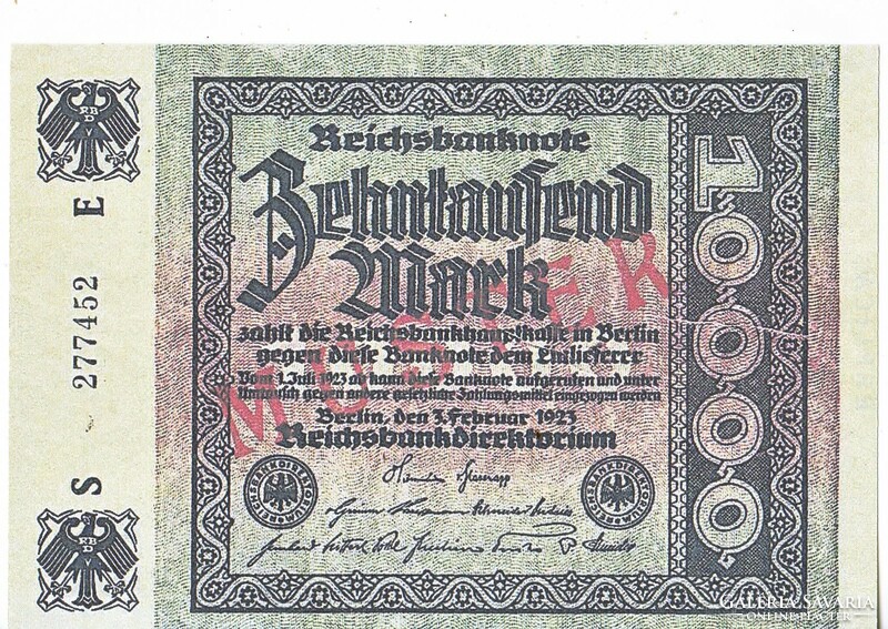 Germany 10,000 Rmark 1923 replica unc