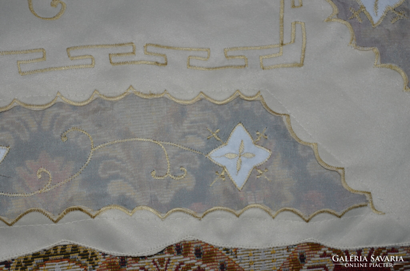 Large tablecloth with inset mixed fibers ( dbz 00vii )