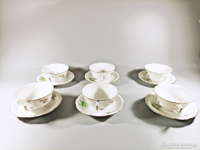 Herend, rosehip pattern tea set for 6 people, perfect! (J339)