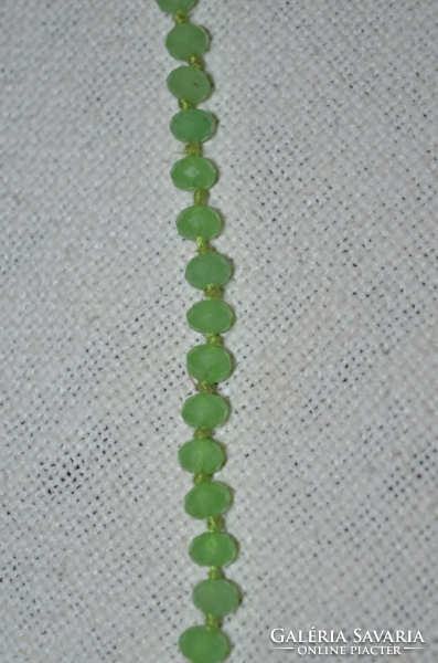 Hosszú zöld üveg nyaklánc