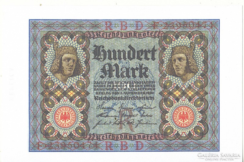 Germany 100 marks 1920 replica unc