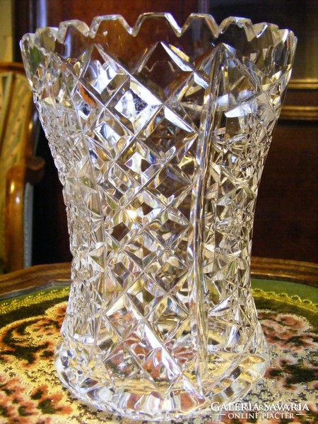 A special, giftable, larger, flawless, old crystal vase