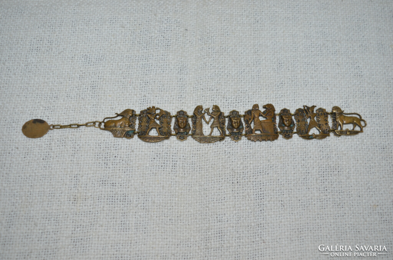 Egyiptomi figurális réz karkötő