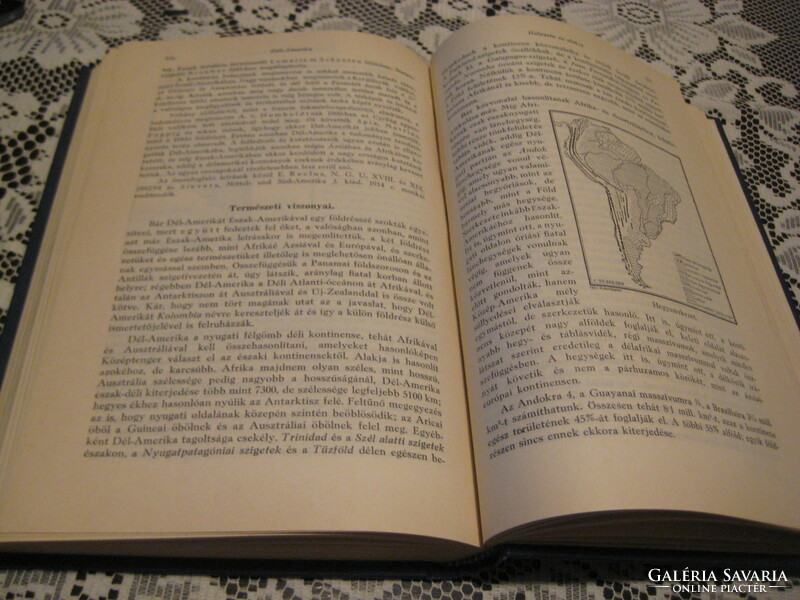 Hettner Alfréd : A leíró földrajz  alapvonalai II.1926(  A tengeren túli  földrészek , Új állapot !