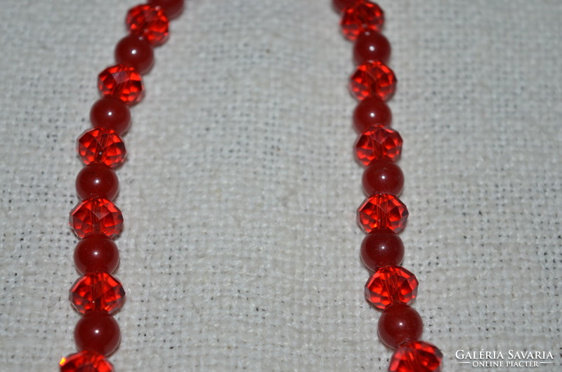 Red glass necklace