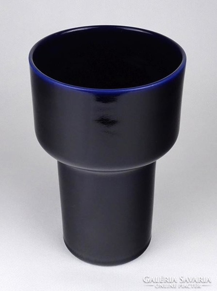 1K674 cobalt blue raven house porcelain vase studio vase 18 cm