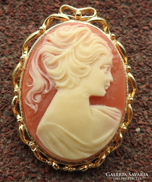 Old cameo - scarf buckle - scarf buckle
