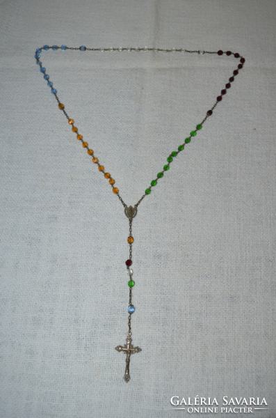Multi-colored glass rosary