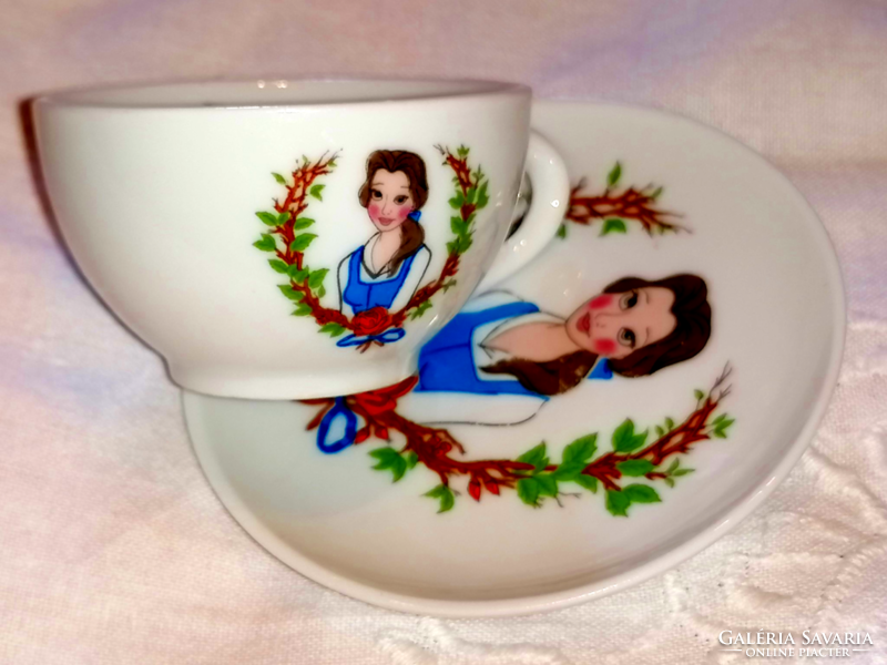 Porcelain mini moon bowl for doll's house, belle, from the fairy tale of beauty and the beast