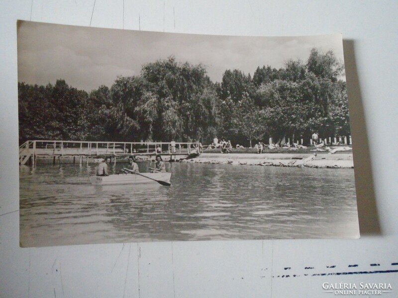 D191150 old postcard - Balaton Balatonkenese stand bath 1963