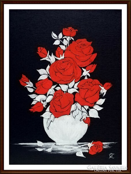 Czinóber - My Roses ( 30 x 40, olaj )