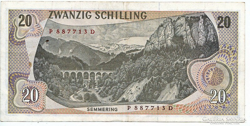 Ausztria 20 shilling 1967 VG