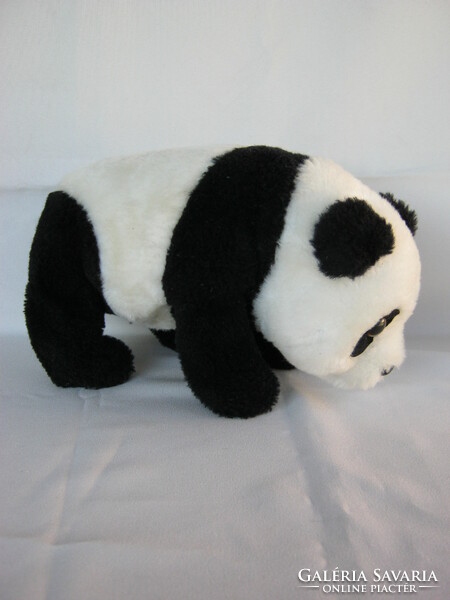 Retro battery toy plush panda teddy bear in box