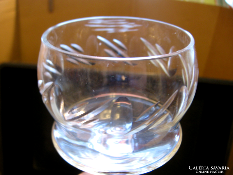 Pair of Gorham cut crystal glasses with candle holders