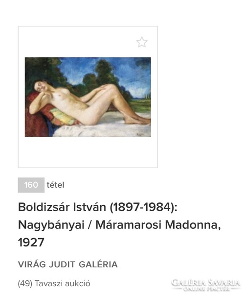 István Boldizsár (1897-1984): Madonna of Nagybánya / Máramaros