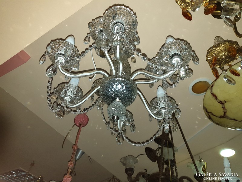 9-branch crystal chandelier