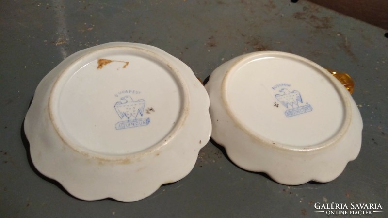Porcelán ékszertartó  mini tányérok párban