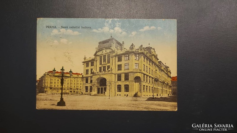 1920.Prága Városháza antik képeslap