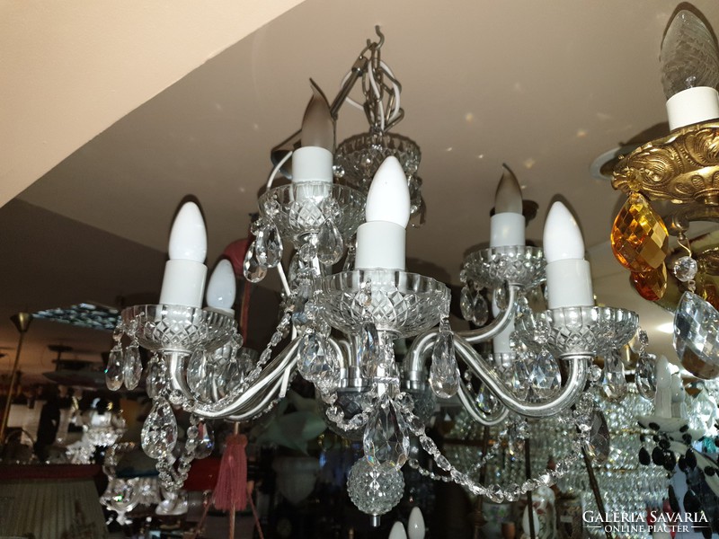 9-branch crystal chandelier