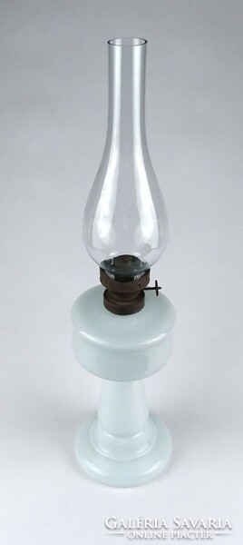 1J890 Antik üveg petróleumlámpa cilinderrel