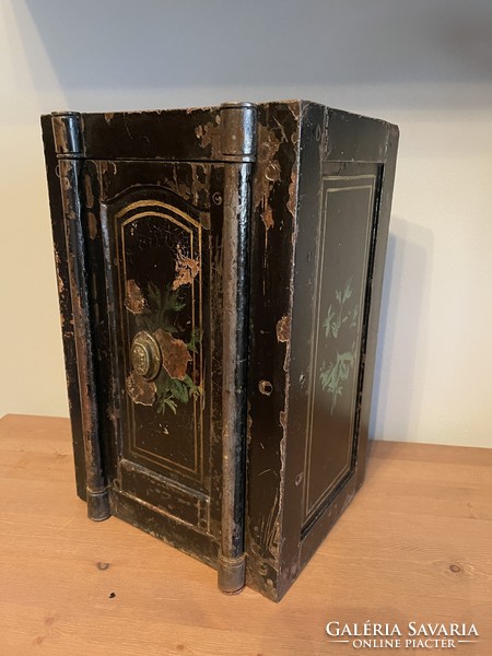 Antique painted safe, decorative