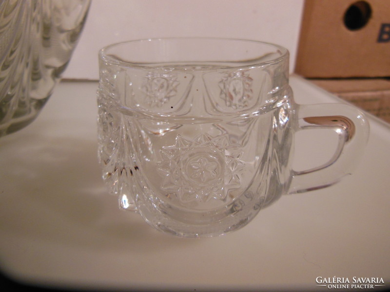 Set - lead crystal - 3.5 liters - bowl - 1 cm thick wall - 2 dl mugs - perfect