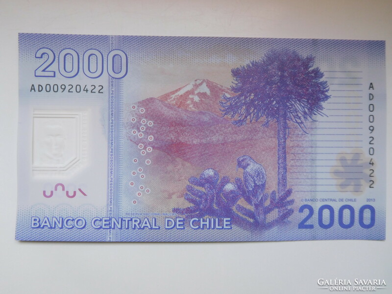 Chile 2000 pesos 2013 UNC Polymer