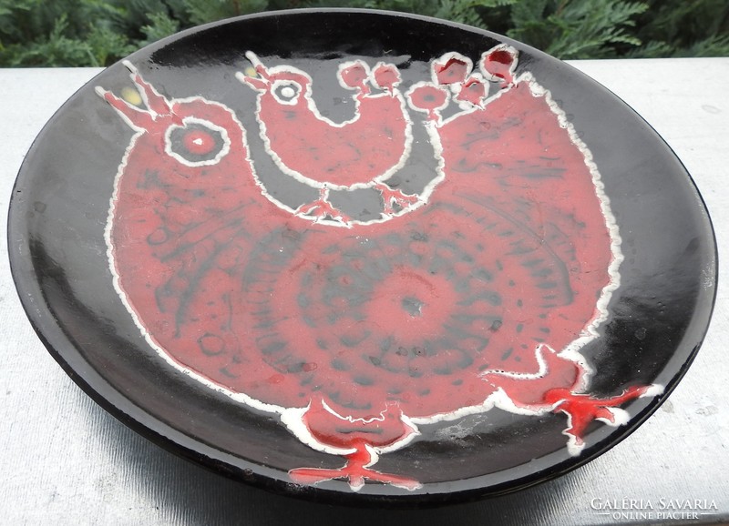 Rooster marked m wall plate - plate