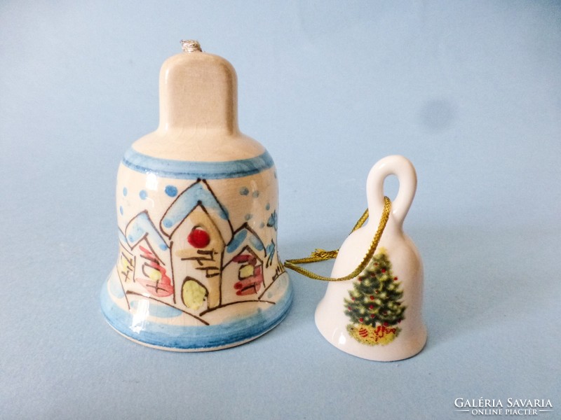 Retro Christmas ceramic bells and bells