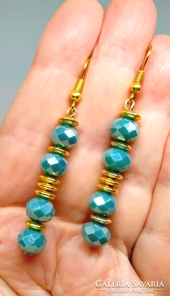 Galvanized Austrian crystal bracelet and earring set