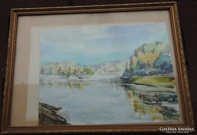 Antique watercolor painting - marked - unknown artist