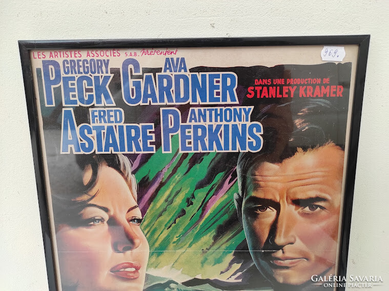 Antik plakát 1950 es évek film Gregory Peck Fred Astaire mozi nem régi keretben  969 6097