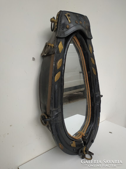 Antique mirror horse tool horse equestrian tool horse tool harness wall mirror 217 6086