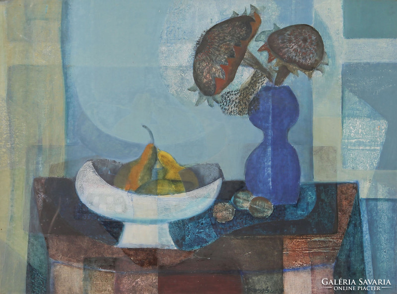 Ágnes Garabuczy: still life in blue