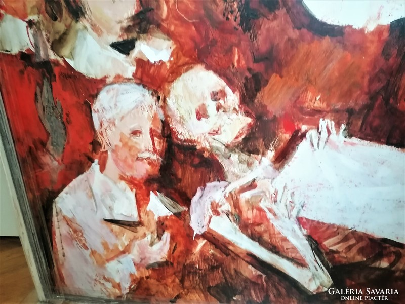 A large-scale painting by Kálmán Istókovits