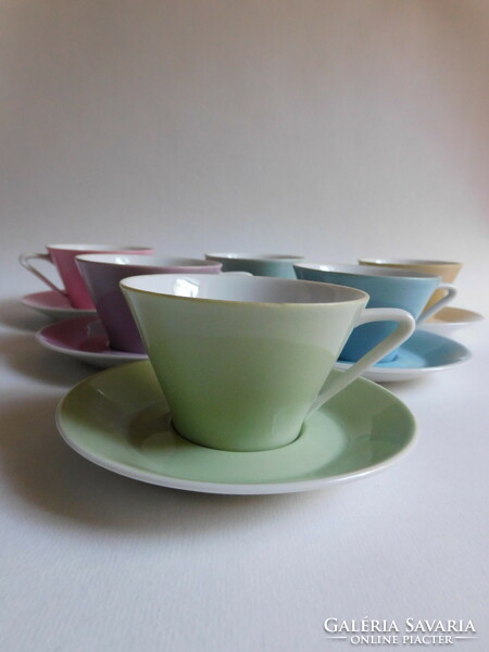 Lilien pastel-colored mid-century coffee set