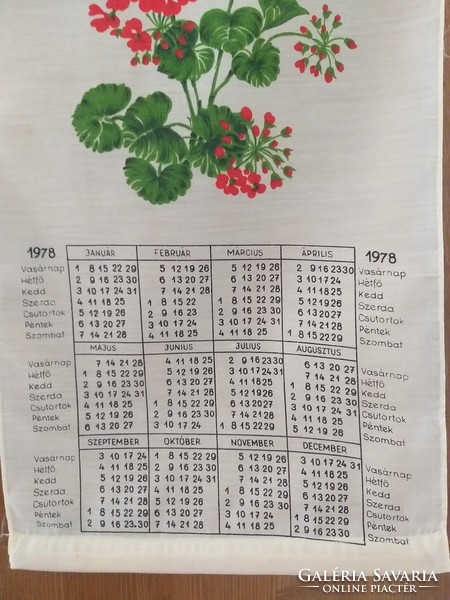 1978 -As retro wall calendar / textile calendar