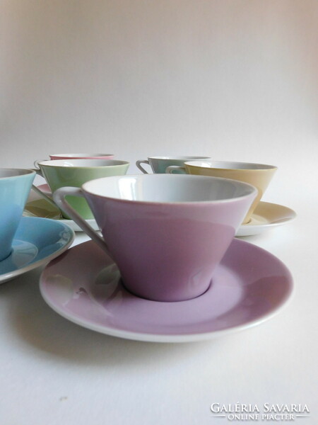 Lilien pastel-colored mid-century coffee set