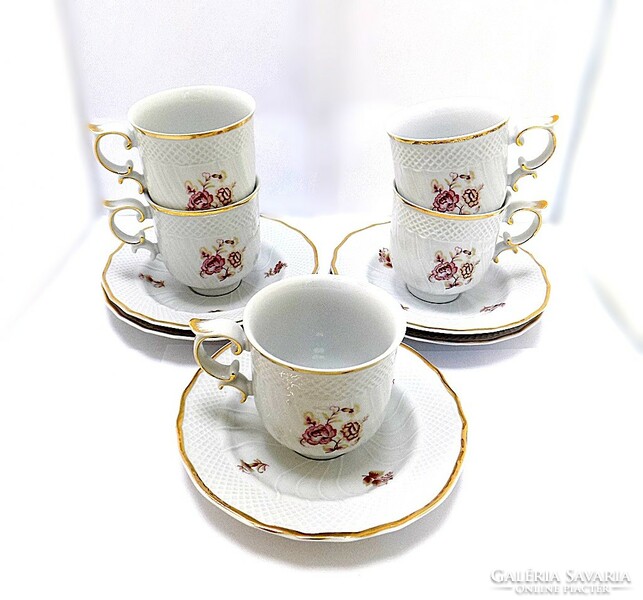 5 raven house cups and saucers (zal-bi43978-976-977-975-974)