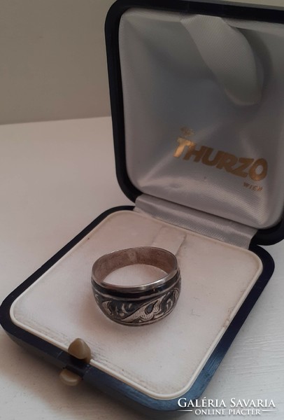 Régi jelzett mesterjegyes női Tulaezüst gyűrű