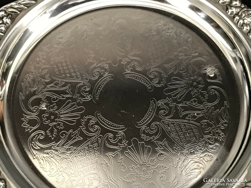 Silver-plated ring holder bowl, 10 cm diameter