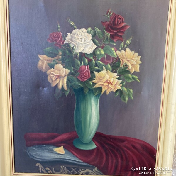 Huge antique flower still life