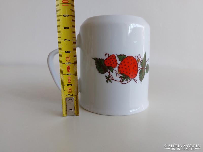 Retro Polish porcelain strawberry mug old strawberry tea cup