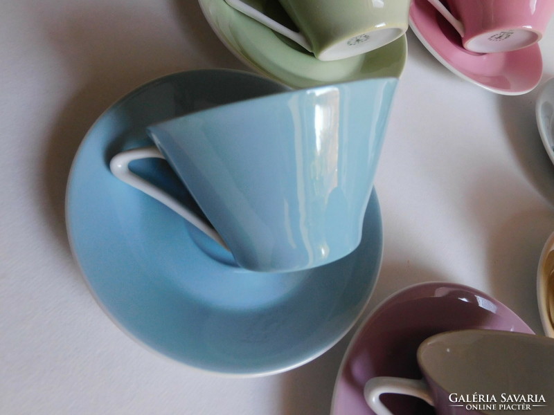 Lilien pastel-colored mid-century coffee set