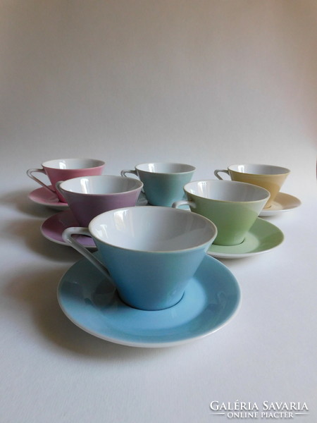 Lilien pastel-colored mid-century coffee set