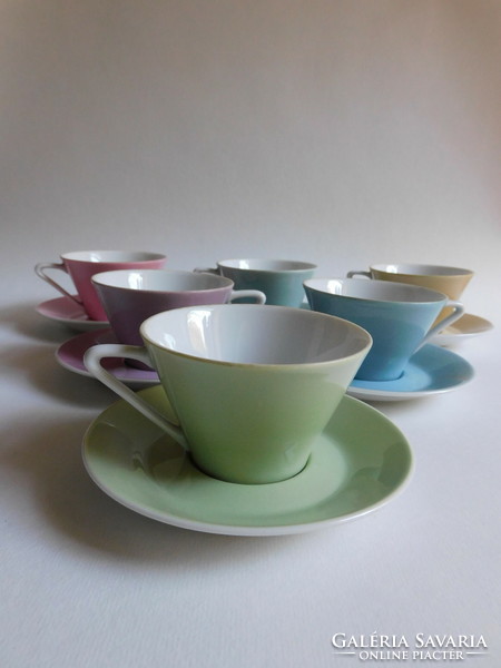 Lilien pastel-colored mid-century coffee set