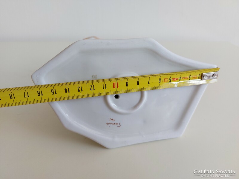 Régi Zsolnay Sinkó porcelán kisfiú fehér tyúkkal labdával