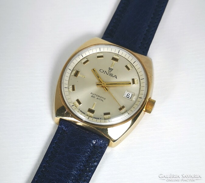 Onsa automatic eta 2472 watch from the 1960s! Serviced, with tiktakwatch service card