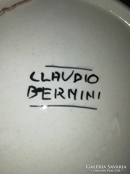 Claudio Bernini porcelán fali tányér