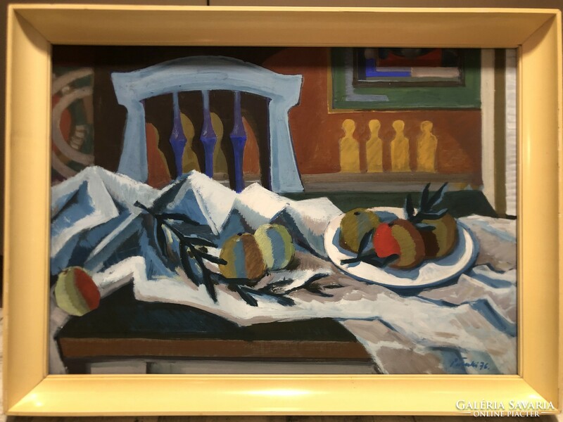 József Pataki - still life with a chair